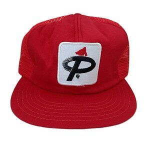 Vintage Trucker Hat Mesh Snapback Cap P Logo Patch